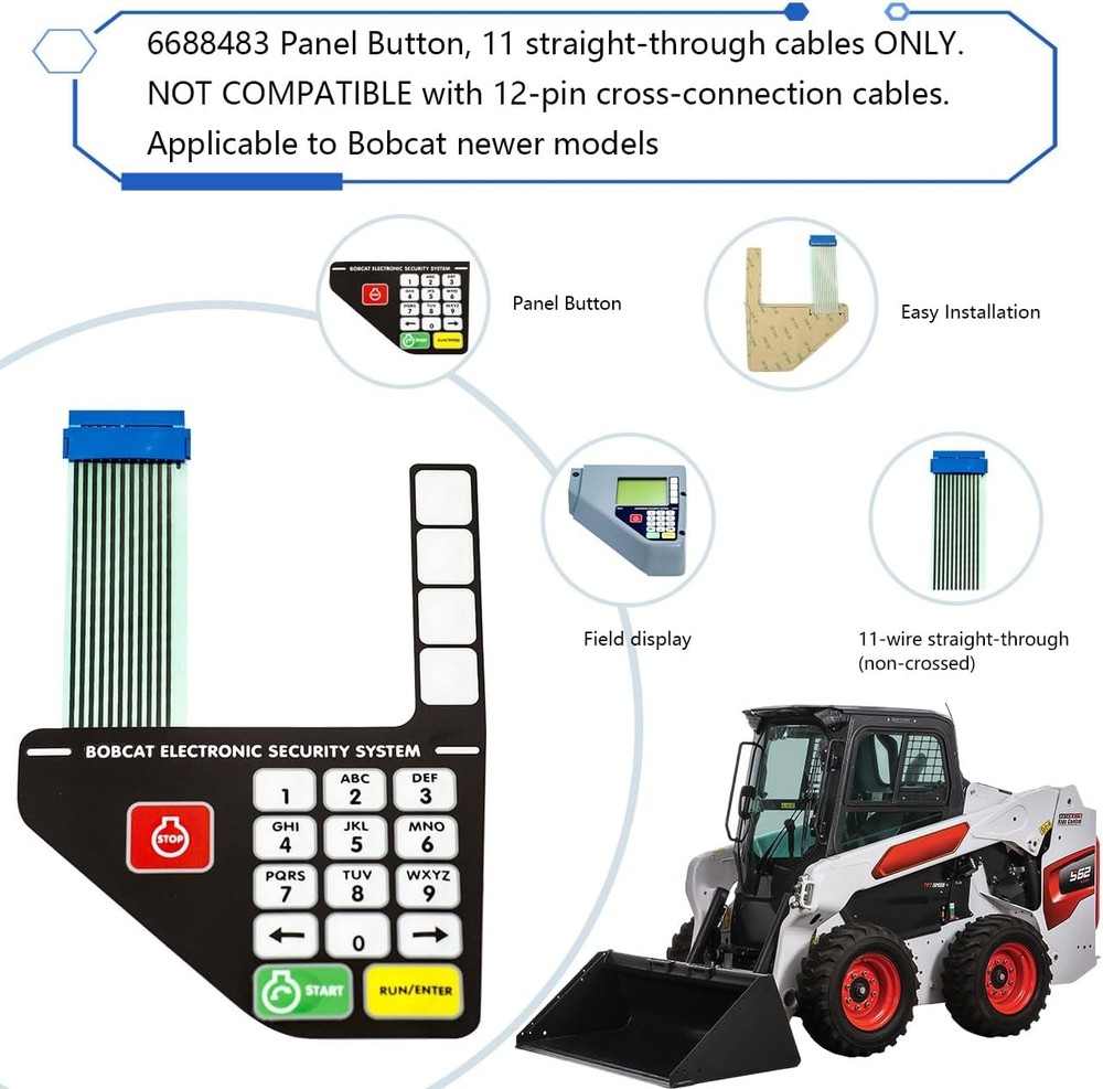 Bobcat skid steer loader LCD instrument button panel 6688483