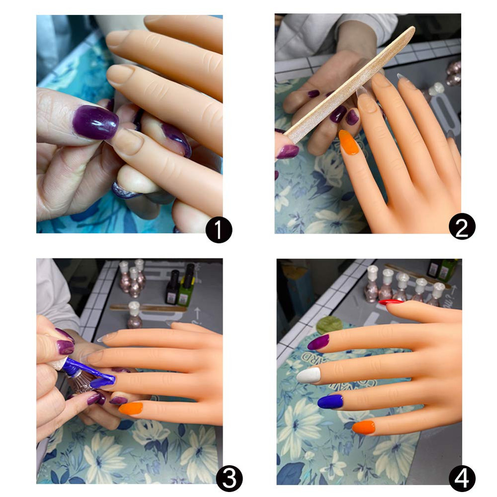 Practice Hand for Acrylic Nails,Mannequin Hands for Nails Practice