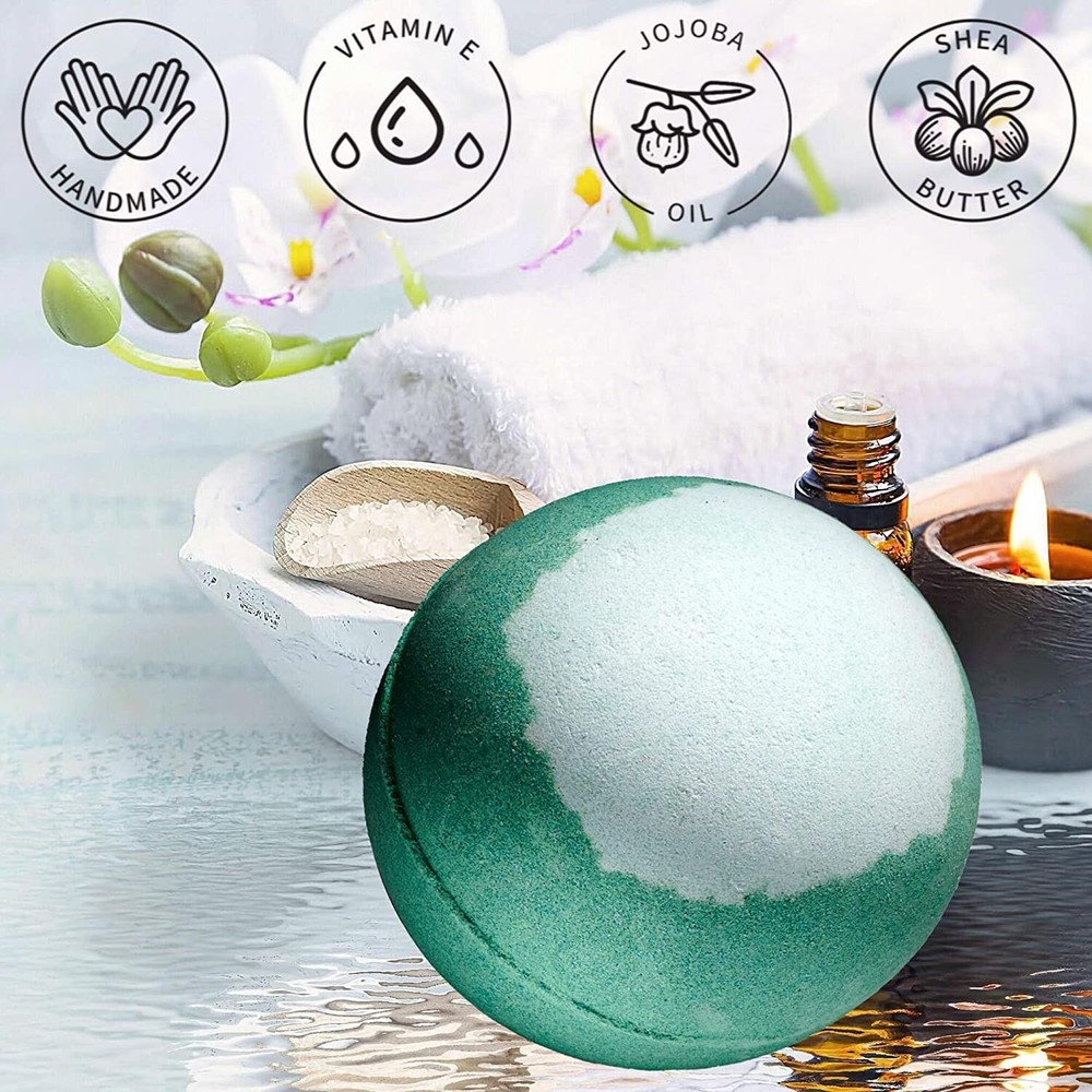 Natural Aromatherapy Bath Bombs, Handmade Eucalyptus Shower Bombs with Mint