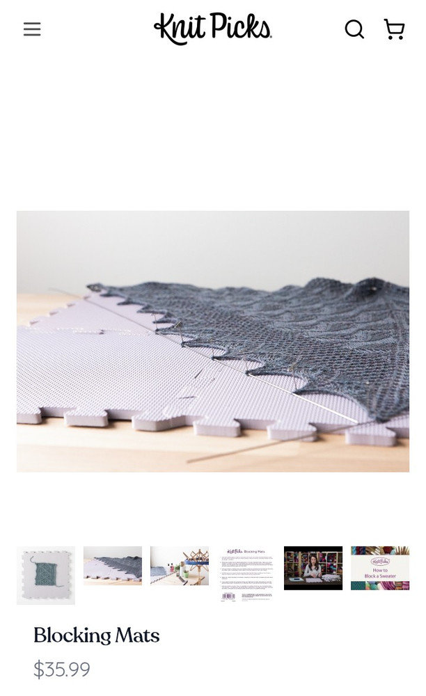 Knit Picks Interlocking Foam Blocking Mats for Knitting 2 sets lighty used