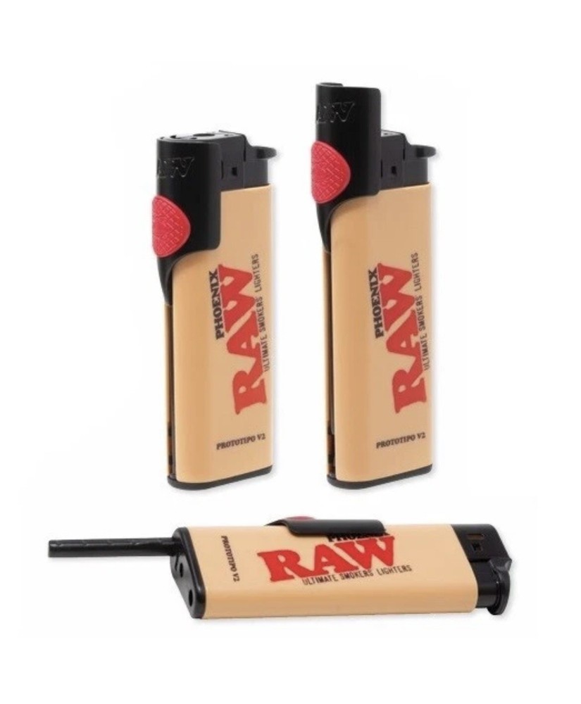Raw Black XXL rolling Table Tray Adjustable Height + Raw Phoenix Extendo Lighter