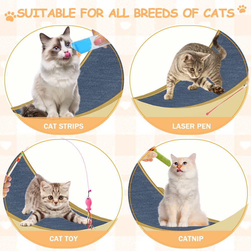 42'' Indoor Cat Running Wheel Detachable Carpeted Solid Wood Exercise