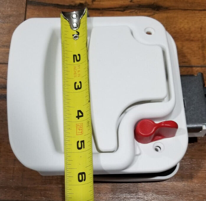 White RV Entry Door Lock Handle Knob w/ Deadbolt Camper Travel Trailer Latch Key