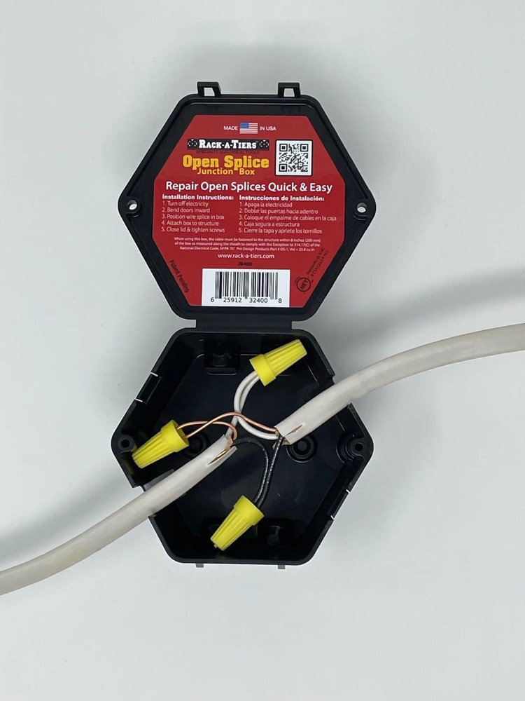 Rack-A-Tiers JB400 Open Splice Junction Box 4"
