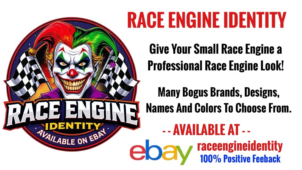 BUILT NOT BOUGHT Racing Engine Decal - 5” Go Kart Mini