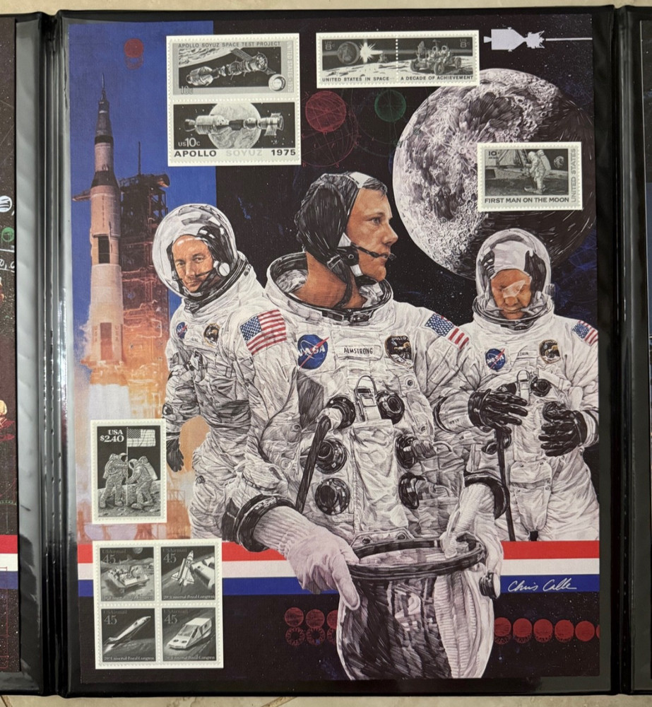 PROJECT MERCURY APOLLO & SPACE SHUTTLE ERA CHRIS CALLE TRI-FOLDER PRESENTATION