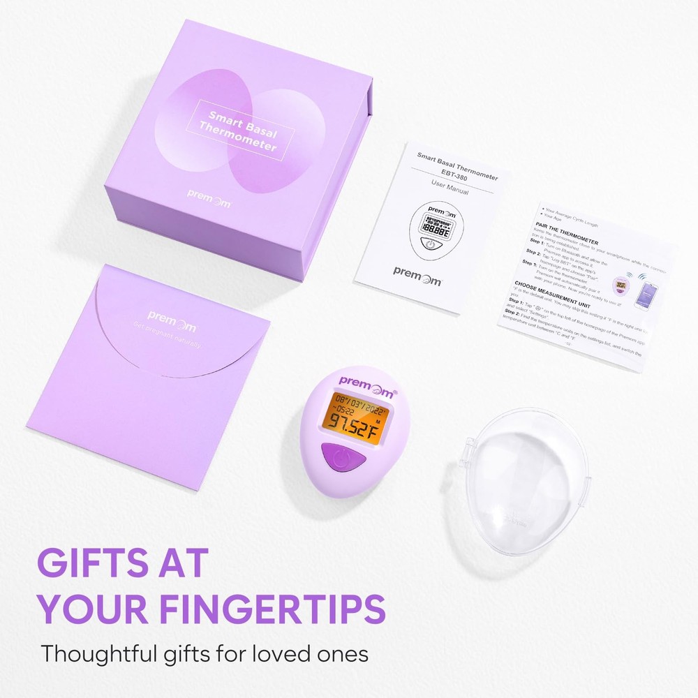 Smart Basal Body Thermometer for Ovulation: Long-Tip for Hands-Free, Digital ...