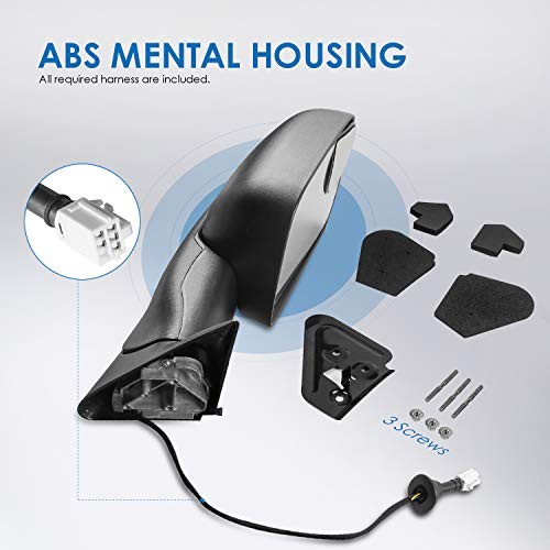 Left Driver Side Mirror Compatible with Dodge Ram 1998-2002 Black Basic style