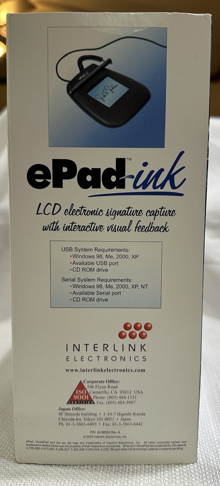 Epad Ink LCD Electronic Signature Capture NEW