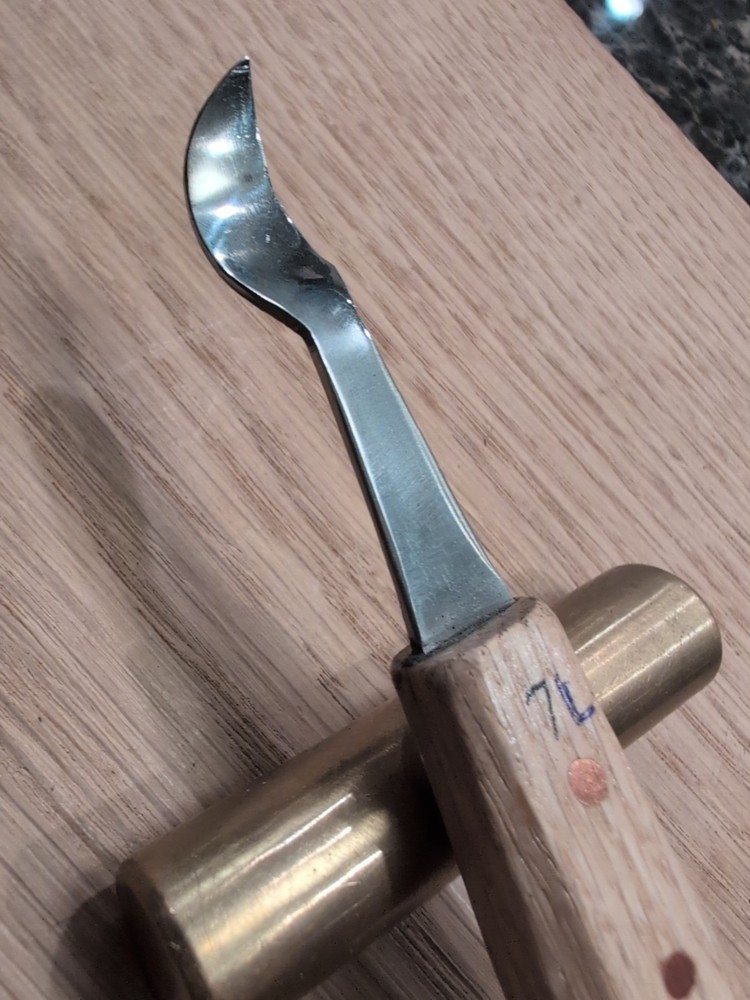 Original Denny #7L Bent Hook Carving Tool