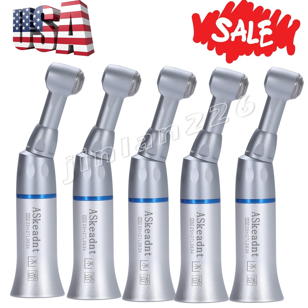 1-5x NSK Style Dental Low Slow Speed Handpiece Contra Angle Push Button E-Type