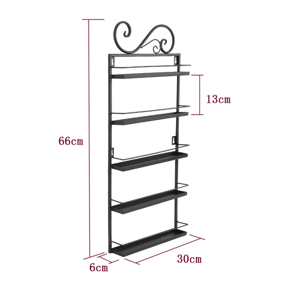 5 Metal Tier Nail Polish Rack Wall Mounted Display Organizer Holder Stand Assemb