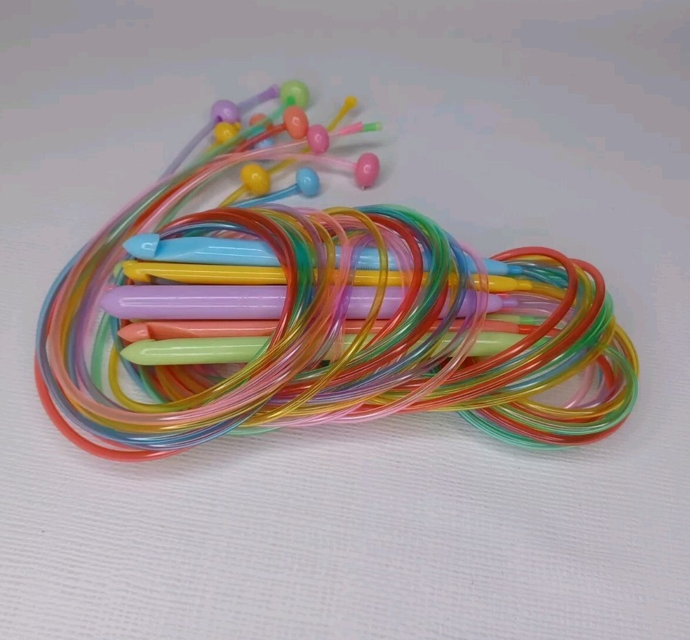 Beginner Circular Knitting Needle Set Plastic Needles