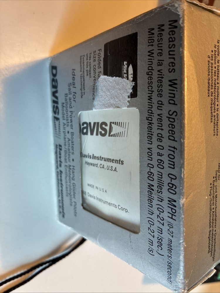 Davis Instruments Wind Wizard Wind Speed Indicator Wind Meter #281-New In Box