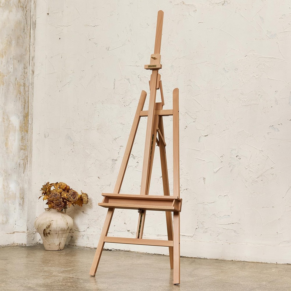 ATWORTH Studio Art Easel,Solid Beech Wood Artist Natural