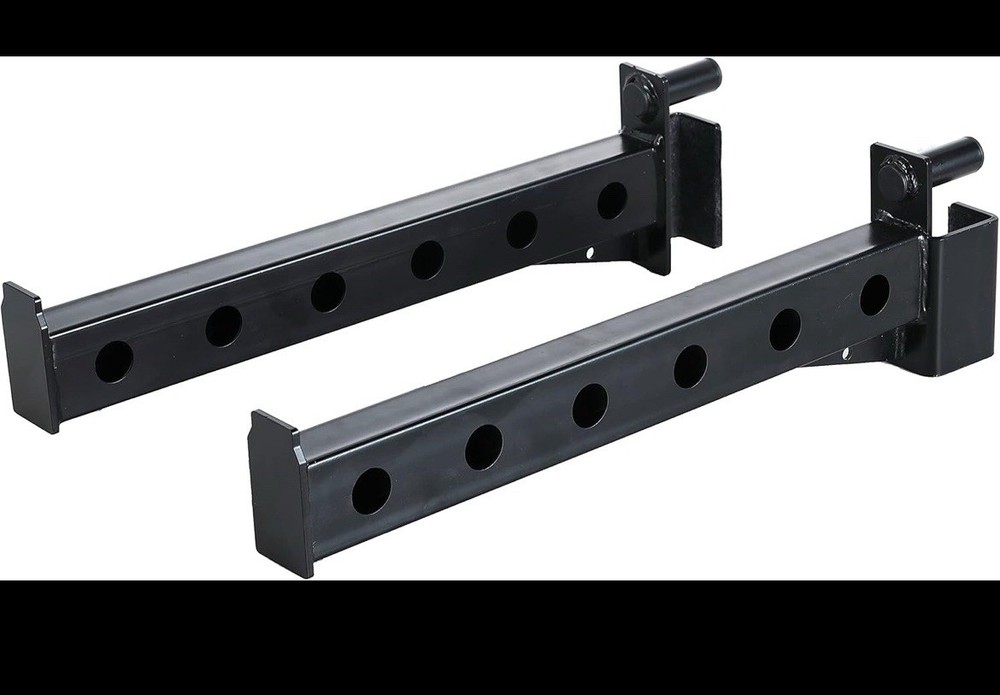 Power Rack with Adjustable Arms - Compatible with 5/8" Hole, Includes J-Hooks...