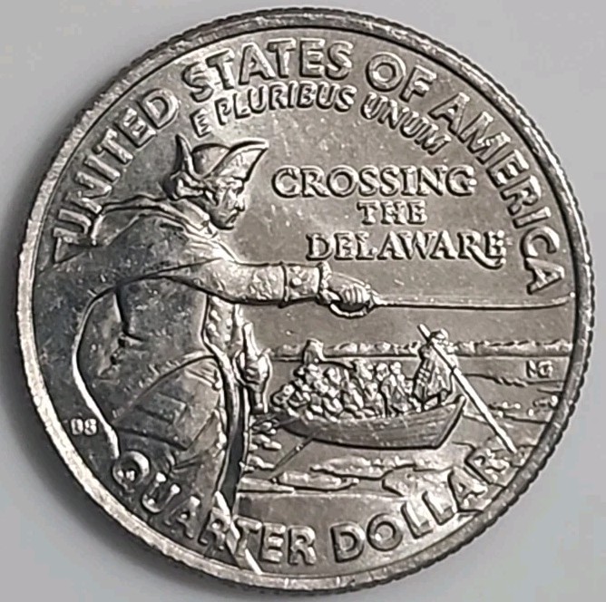 2021-D 25C Quarter - Crossing The Delaware (In Cod We Trust)