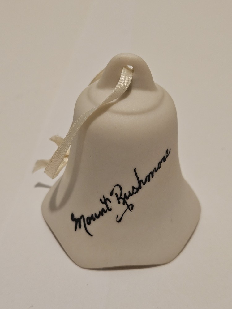 Hand Painted Mt. Rushmore Glass Bell.