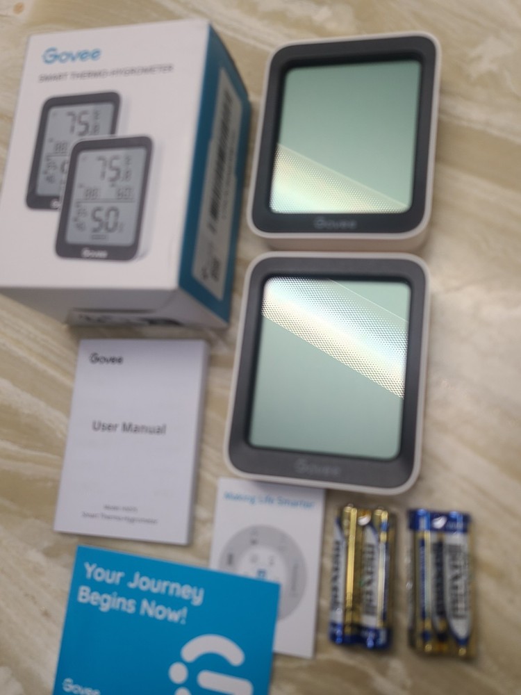 Govee Bluetooth Hygrometer Thermometer 2 Pack with Large LCD B