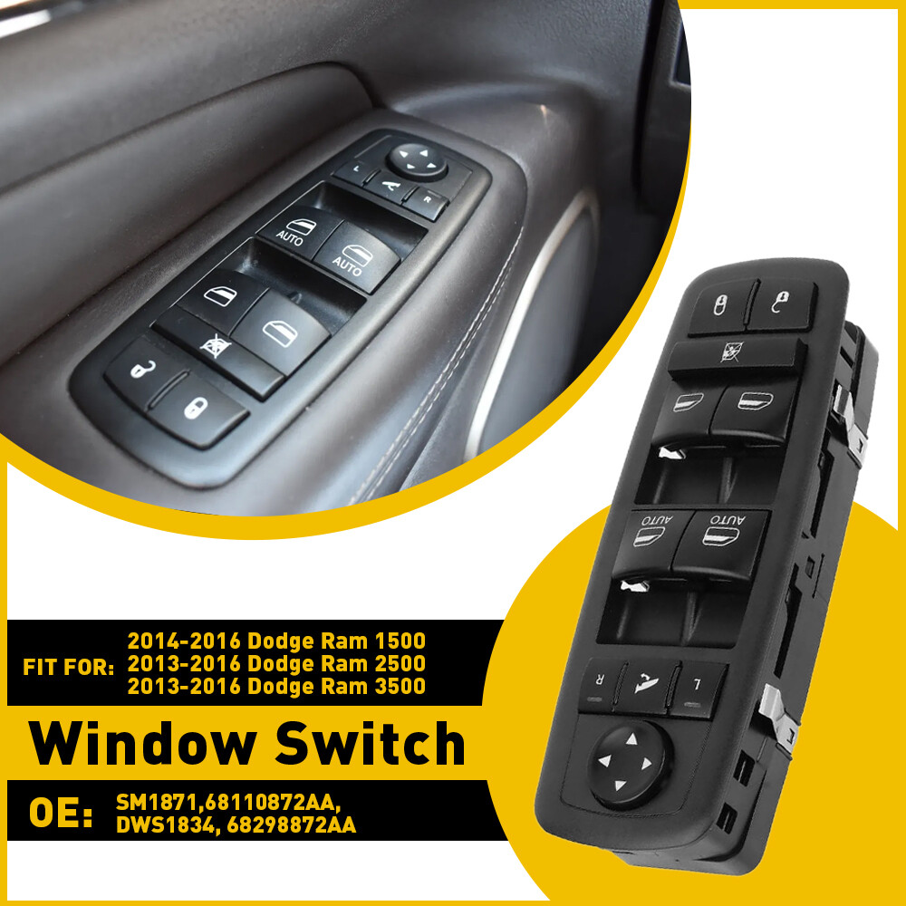 Left Driver Power Window Master Control Switch For 2012-2016 Dodge Grand Caravan