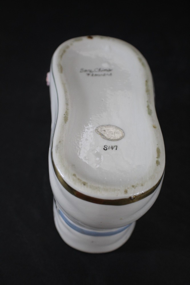 Vintage Bone China Baby Shoe Planter