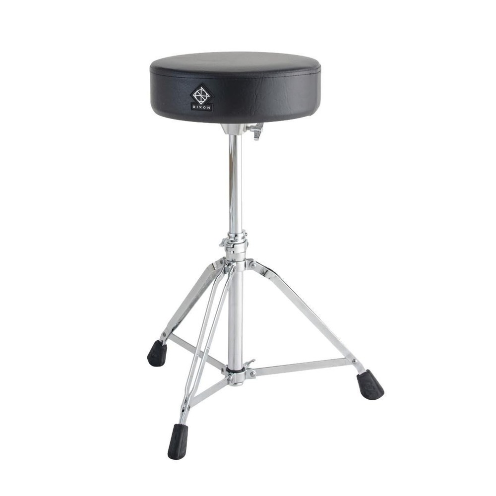 Dixon Medium Duty 12" Round Throne Black Vinyl Double-Braced