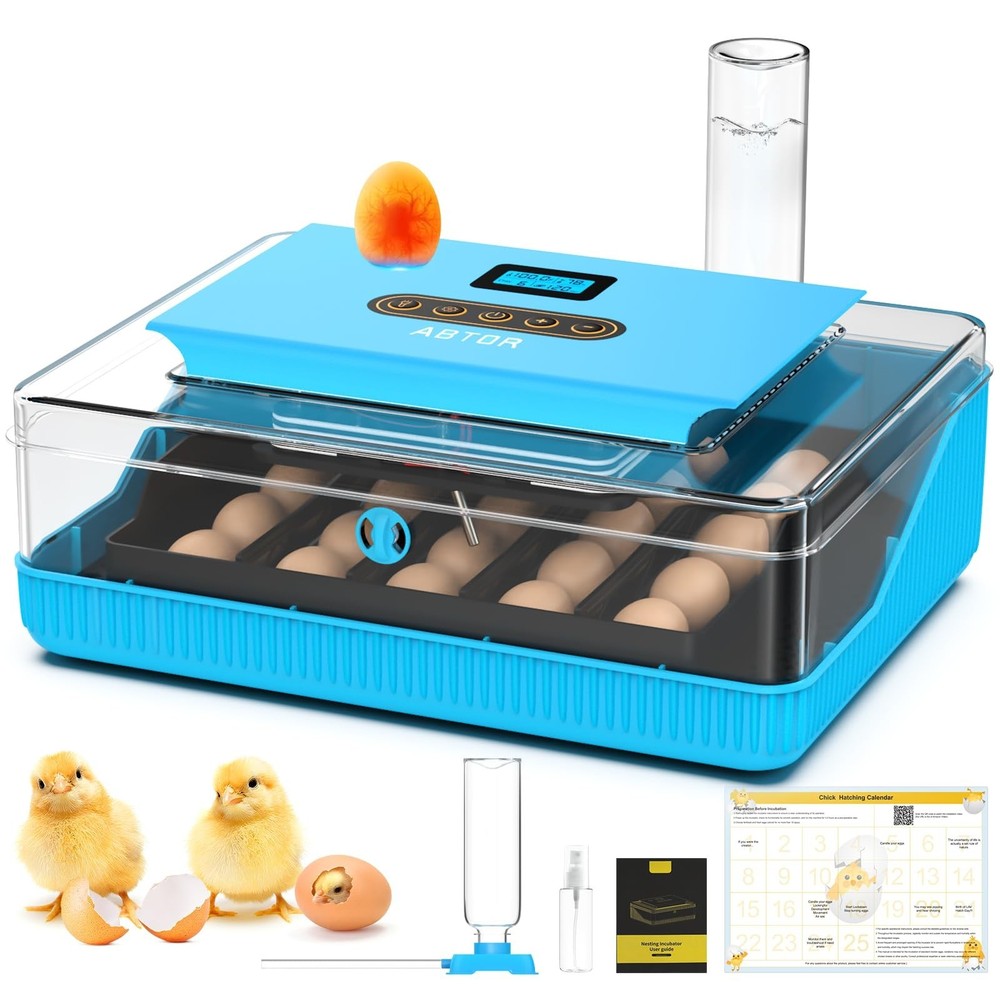 25 Egg Digital Incubator Machine with Automatic Turning, Temp & Humidity Control