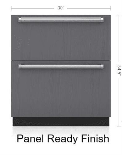 Sub-Zero 30" 5.0 Cap Integrated PR Double Drawer Refrigerator/Freezer ID30CI