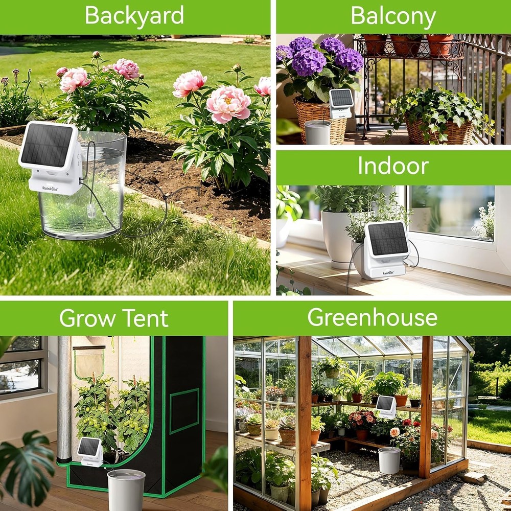 RAINPOINT Smart WiFi Solar Drip Irrigation Bundle 2x System + Expand Kit : NEW