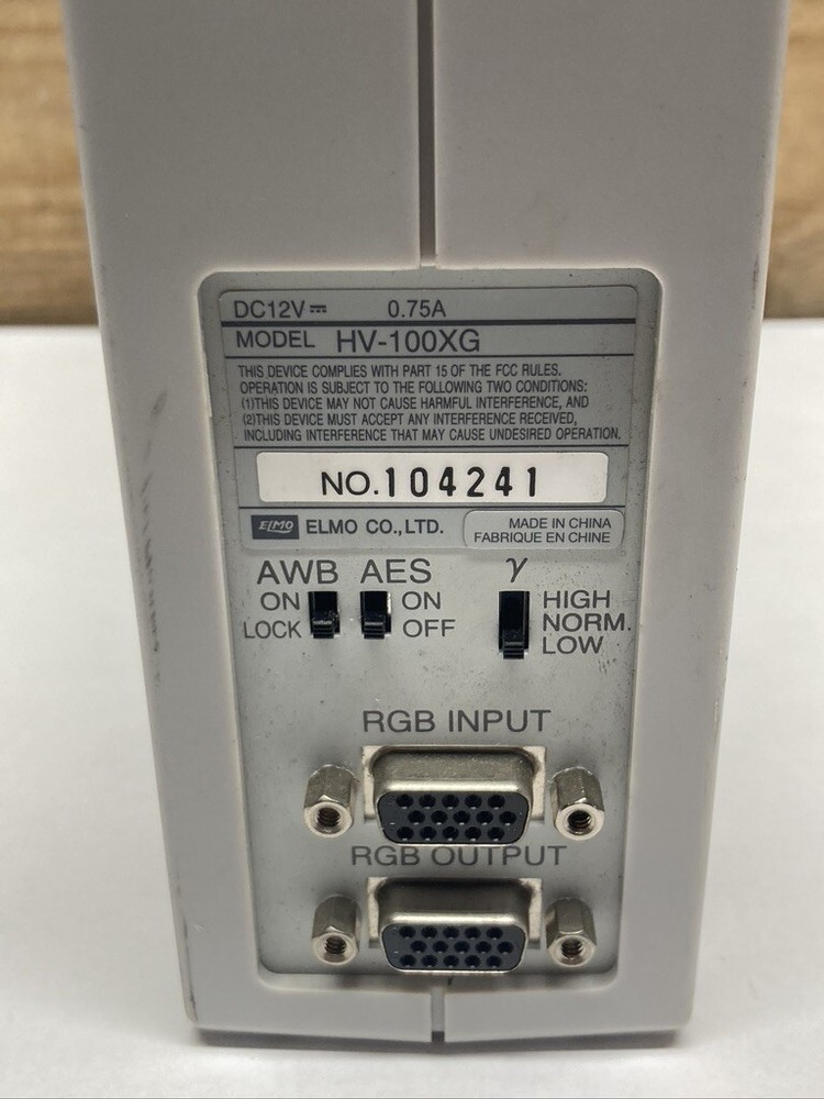 Elmo HV-100XG Portable Document Camera