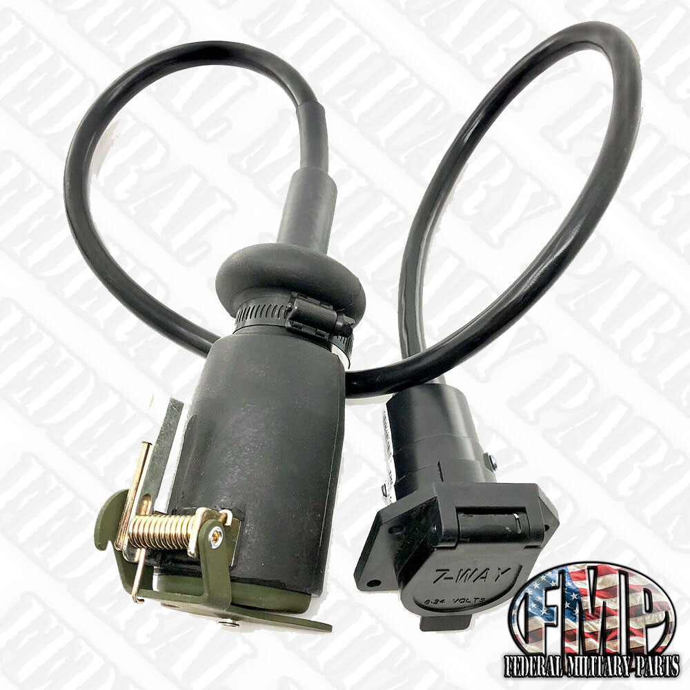 24v Power Cable (A) Military 12 Pin Towing To 7 Blade Civilian Trailer Fits HUMV
