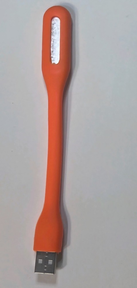 Orange Flexible USB LED Light Lamp for Computer, Keyboard/Study Reading/Notebook