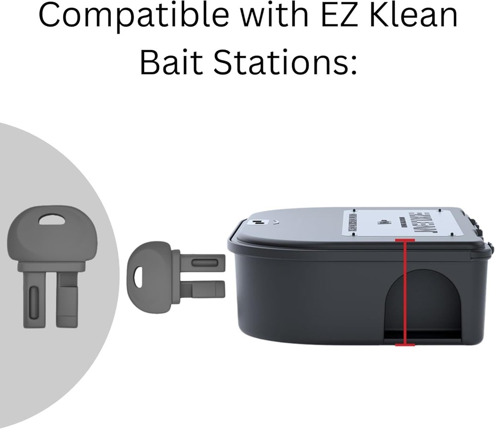 Durable Replacement Key for EZ Klean Rat Bait Stations & Exterminator's Choice