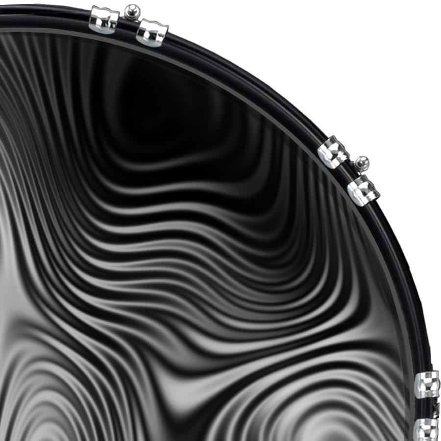 Custom 22" Kick Bass Drum Head Graphical Image Front Skin Interference 2