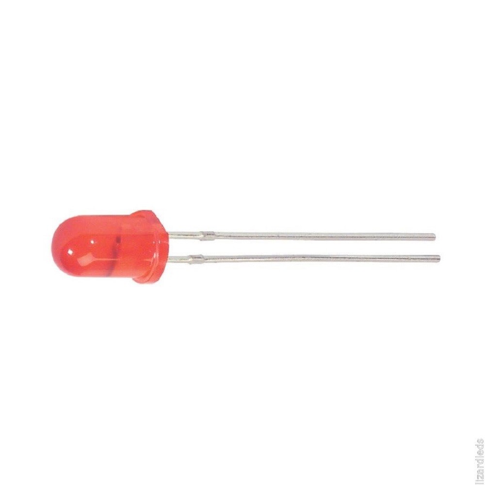 25 x Red LED 5mm Round Wide Angle Diffused LED Light Emitting Diode Bright PCB