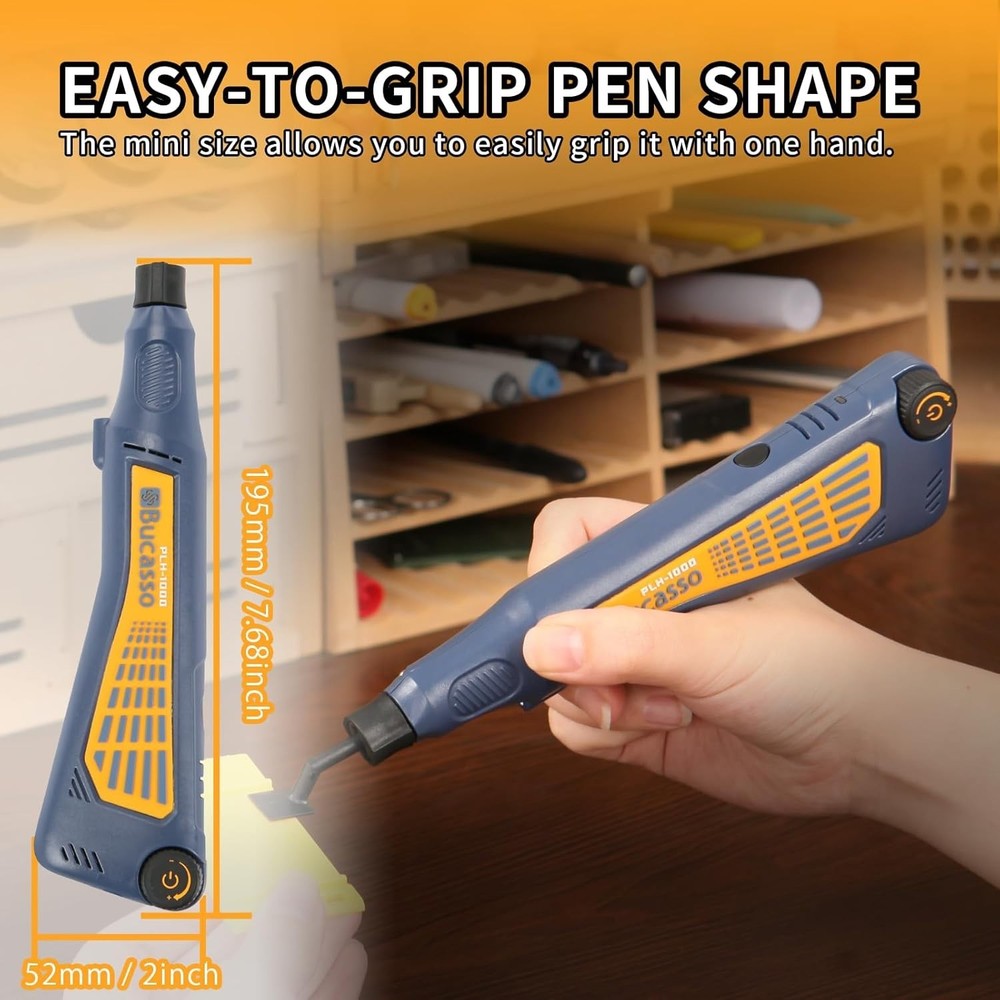 Cordless Pen Sander, Variable Speed and USB Charging with LED Light, Multi-Pu...