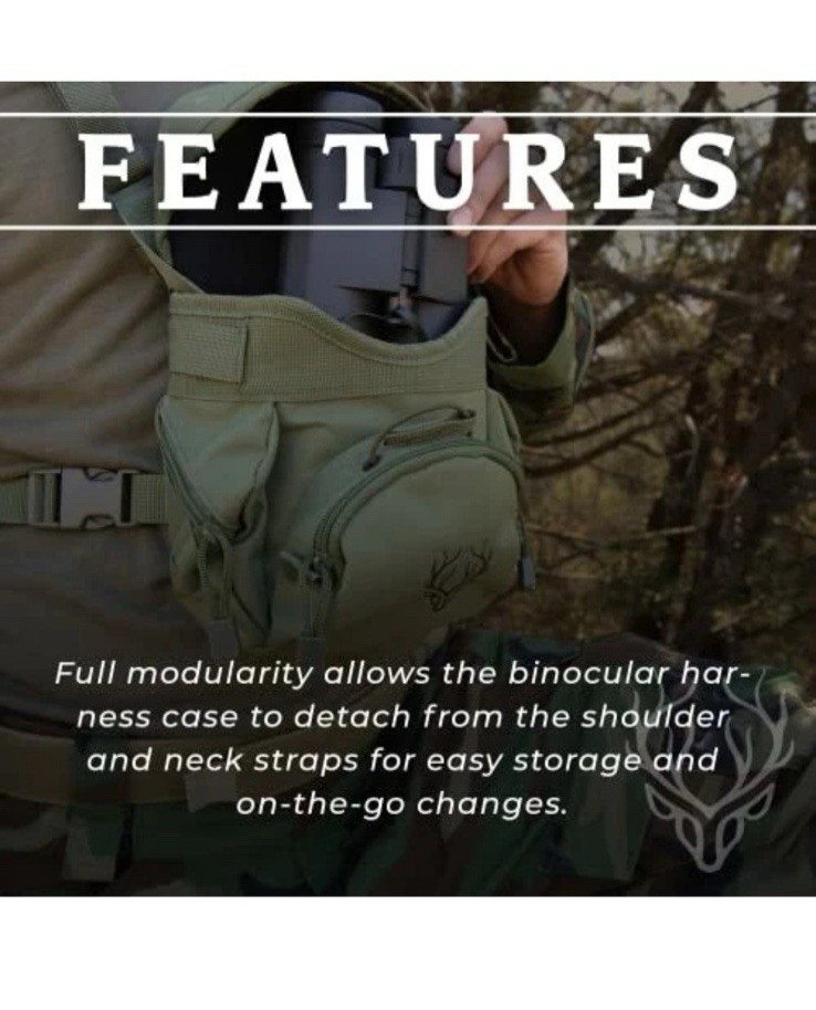 Boundless Performance Binocular Harness Chest Pack Tactical Bag Olive Drab Green