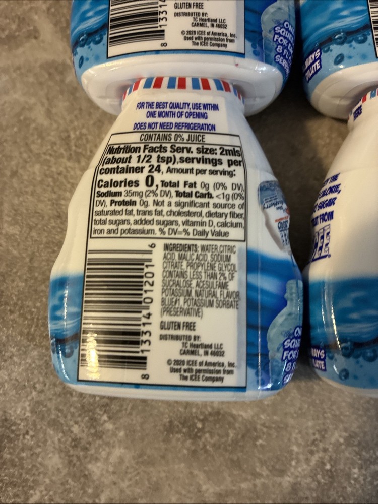 ICEE Zero Calorie Blue Raspberry Water Enhancer - 1.62 Fl Oz - 4 Pack