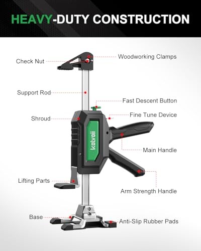 Furniture Jack 2 Pack, Construction Jack with Two-Speed Drop Modes, Multi