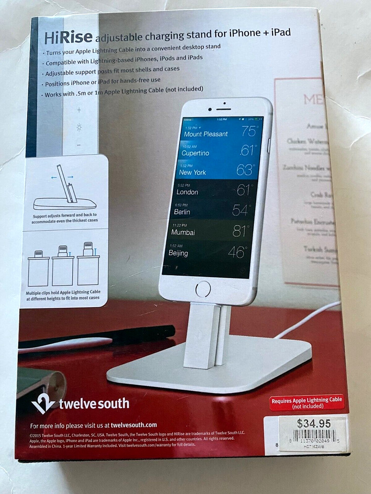 **NEW** HIRISE LIGHTNING DESKTOP STAND FOR IPHONE & IPAD