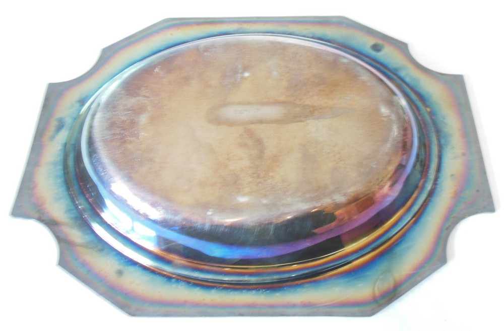 Knickerbocker Silver Co. Art Deco Silverplate Covered Serving Dish Mono