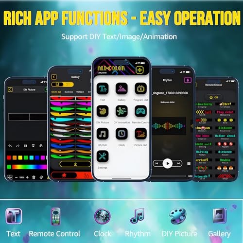 Devil Eyes Light 2PC for Windshield-23.42x4.72IN HCYHNB Programmable LED Eyes