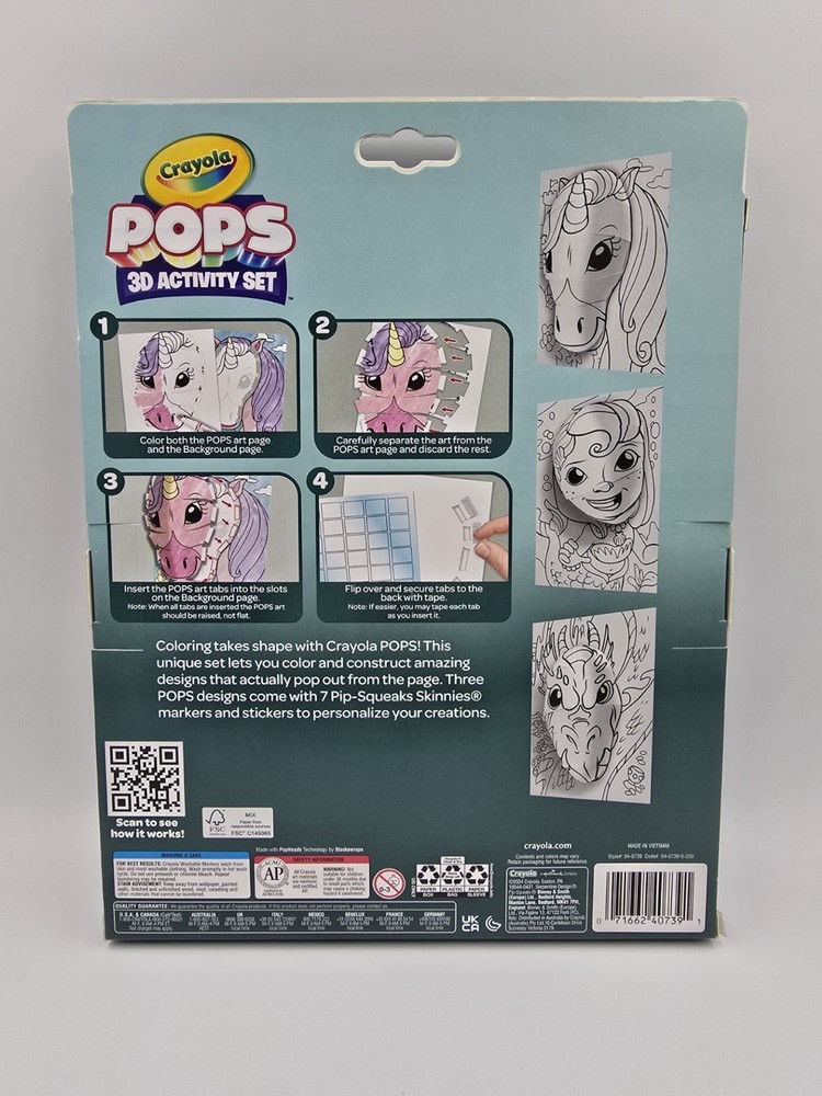 Crayola POPS 3D Activity Set Mystical Create 3D Art