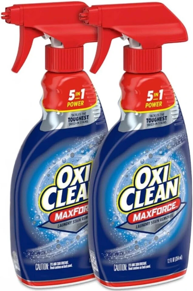 2-Pack Oxi Clean MAXFORCE Stain Remover Spray Laundry 12 Ounces Each