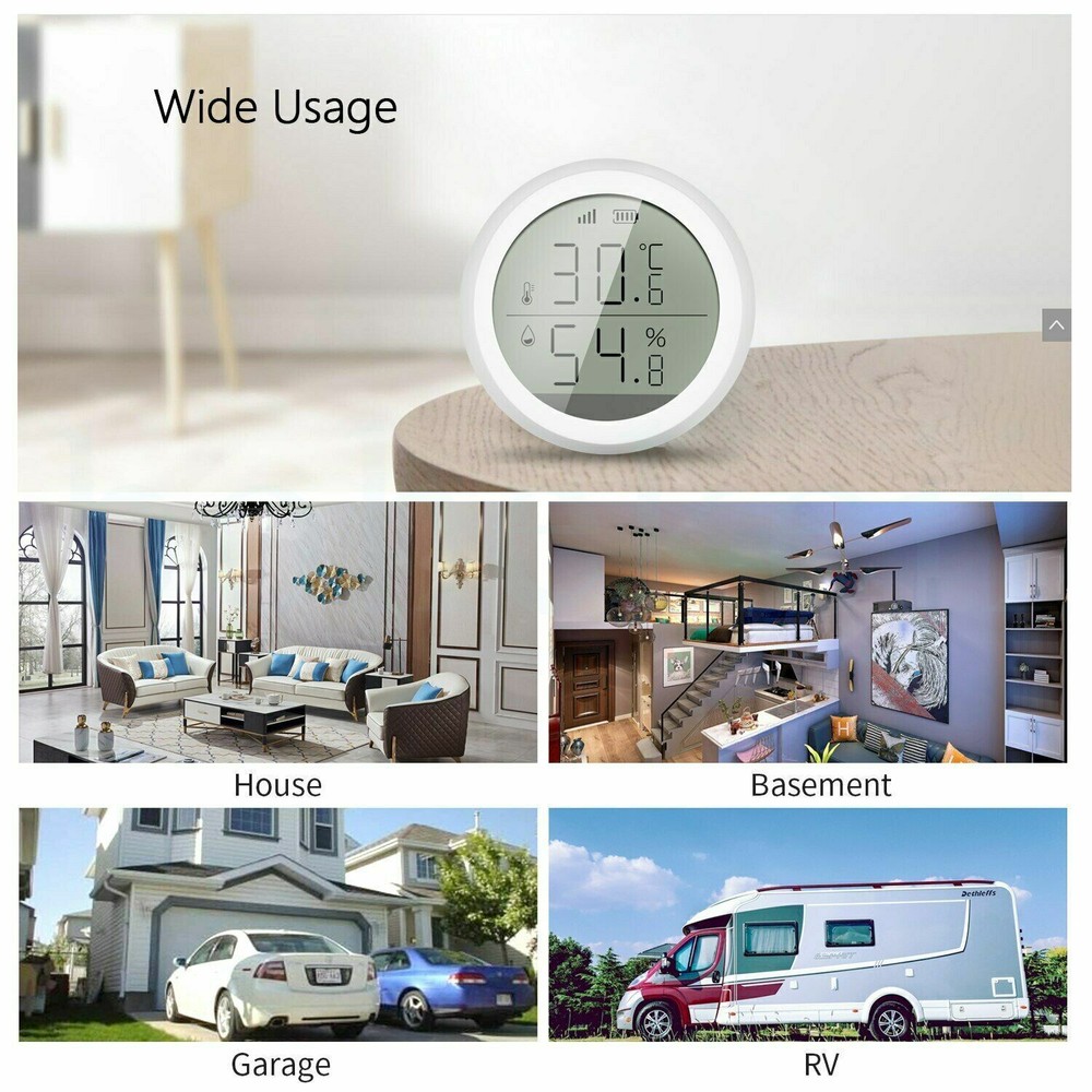 Tuya ZigBee Smart Temperature And Humidity Sensor Celsius Work with Alexa CA