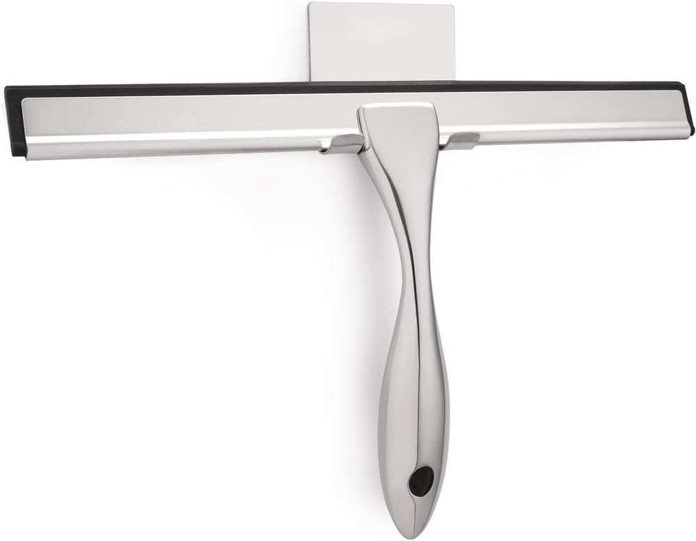 Hiware All-Purpose Shower Squeegee for Doors, 10-Inch, Silver