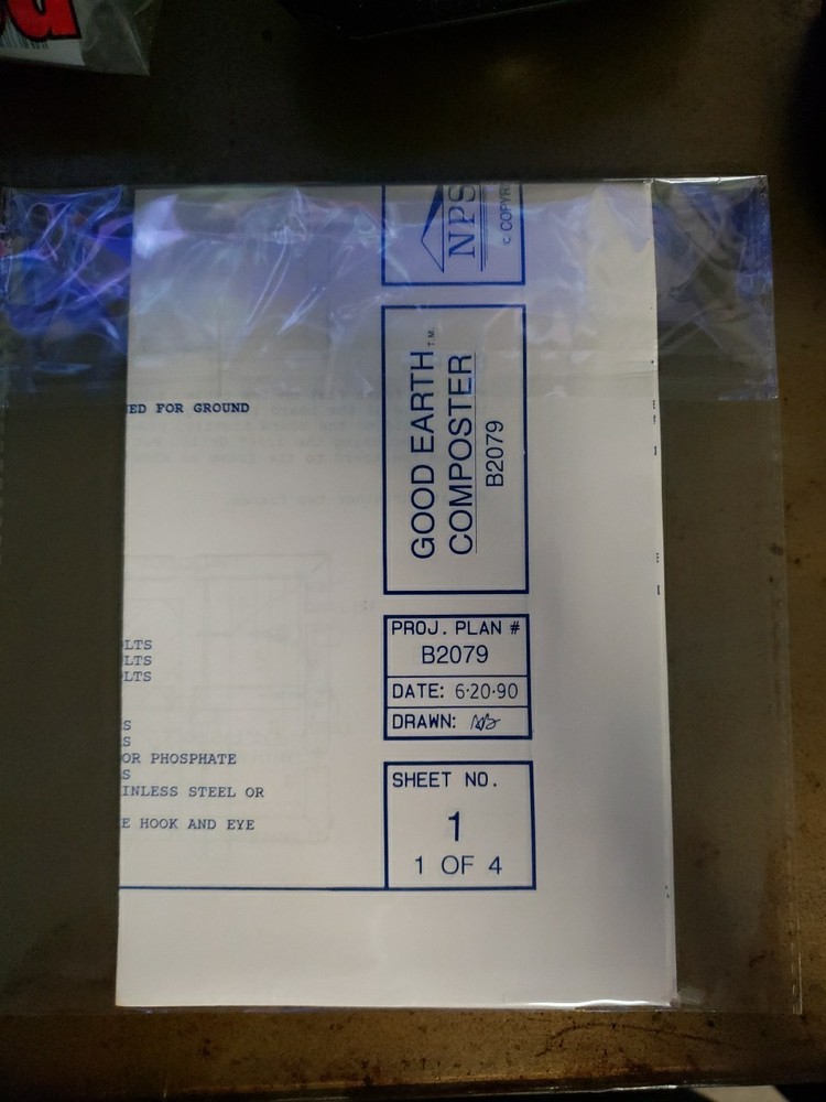 UCANDO B2079 Composter Plans Rebagged With Material List NOS