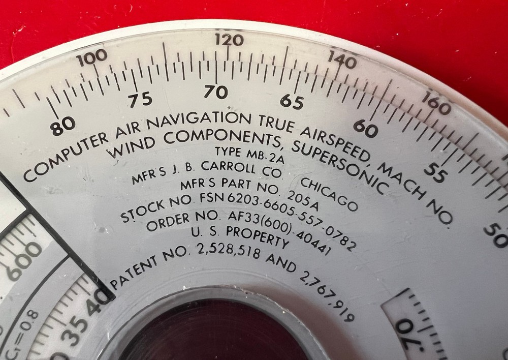 USAF/USN MB-2A SUPERSONIC NAVIGATION COMPUTER W/CASE