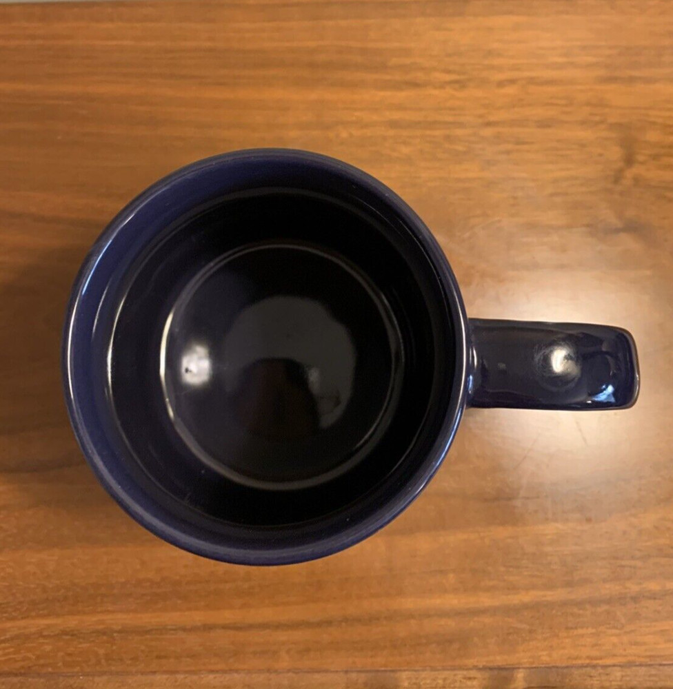 Thyme & Table Drinkware Cobalt Blue & White Lines Stoneware Coffee Tea Mug