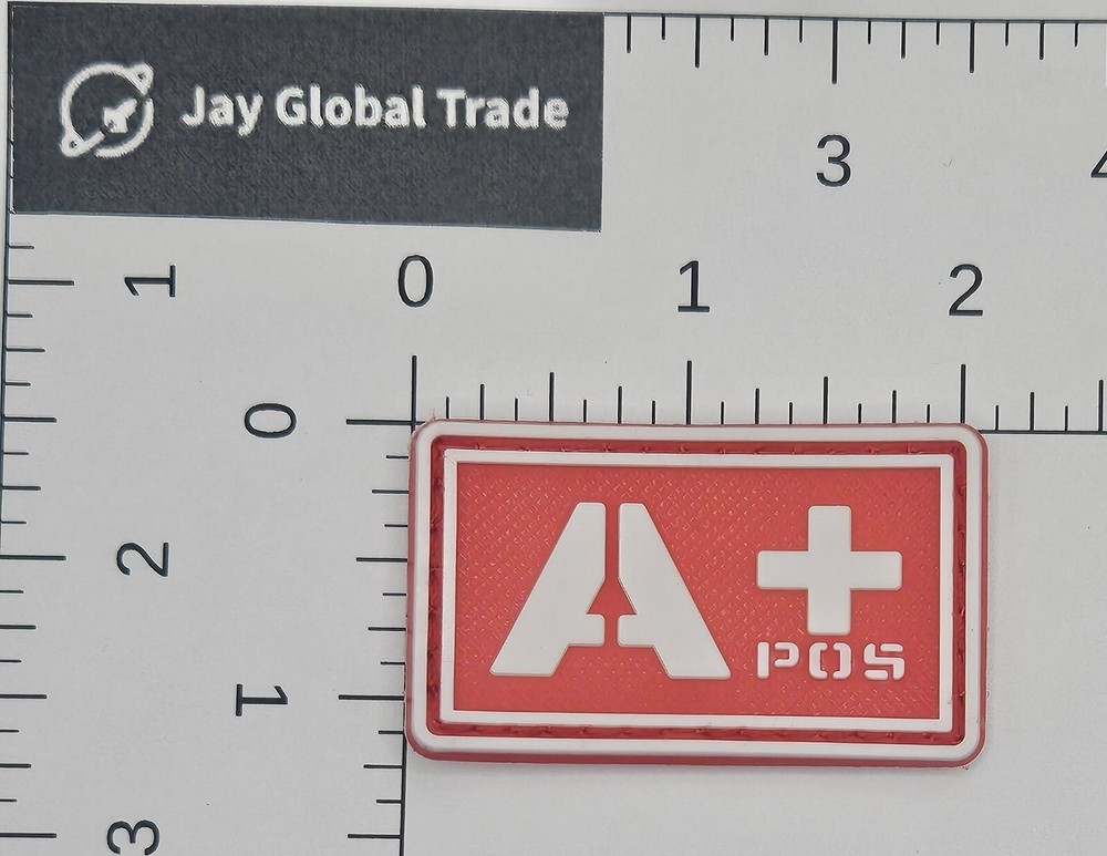 A POS A Positive A + PVC Blood Type Hook & Loop Identification Patch